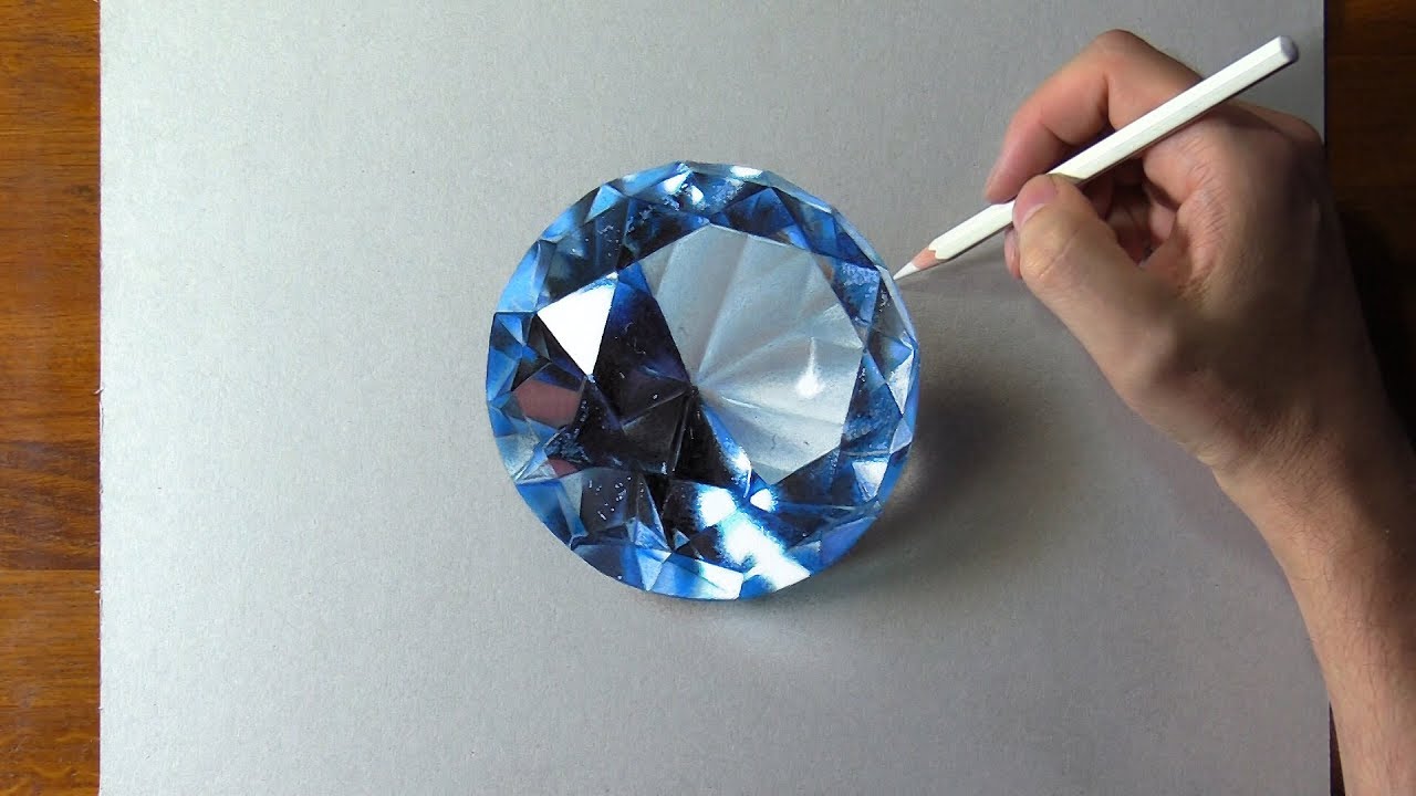 Realistic diamond drawing by lina244 on DeviantArt